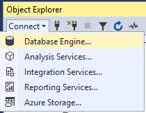 Captura de pantalla de cómo conectarse a Azure SQL Database en SSMS.