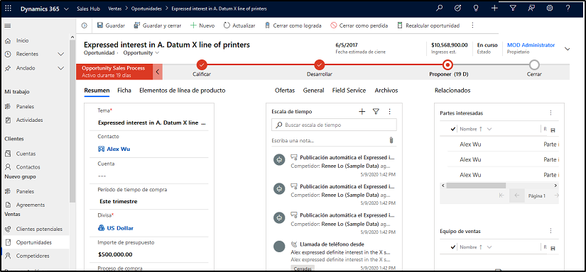 Un ejemplo de un formulario real que se crearía a partir del gráfico de contorno reticular.