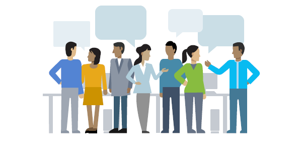 Captura de pantalla de un equipo que se comunica sobre cómo fomentar la cultura de DevOps.