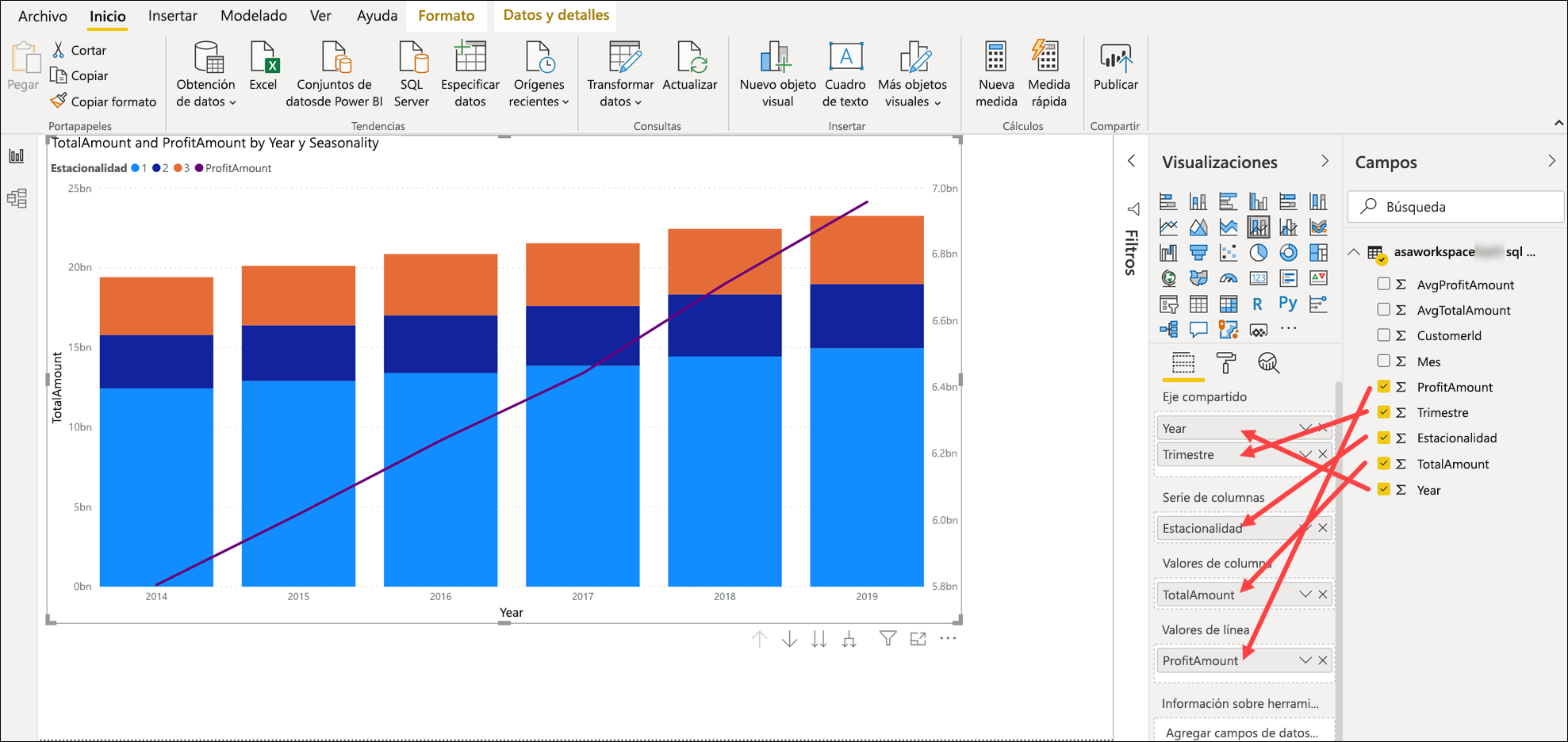 Configure chart properties.