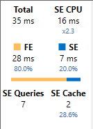 Screenshot of improved server timings in DAX Studio.