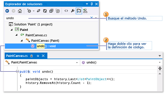 Mapa de código: búsqueda de código