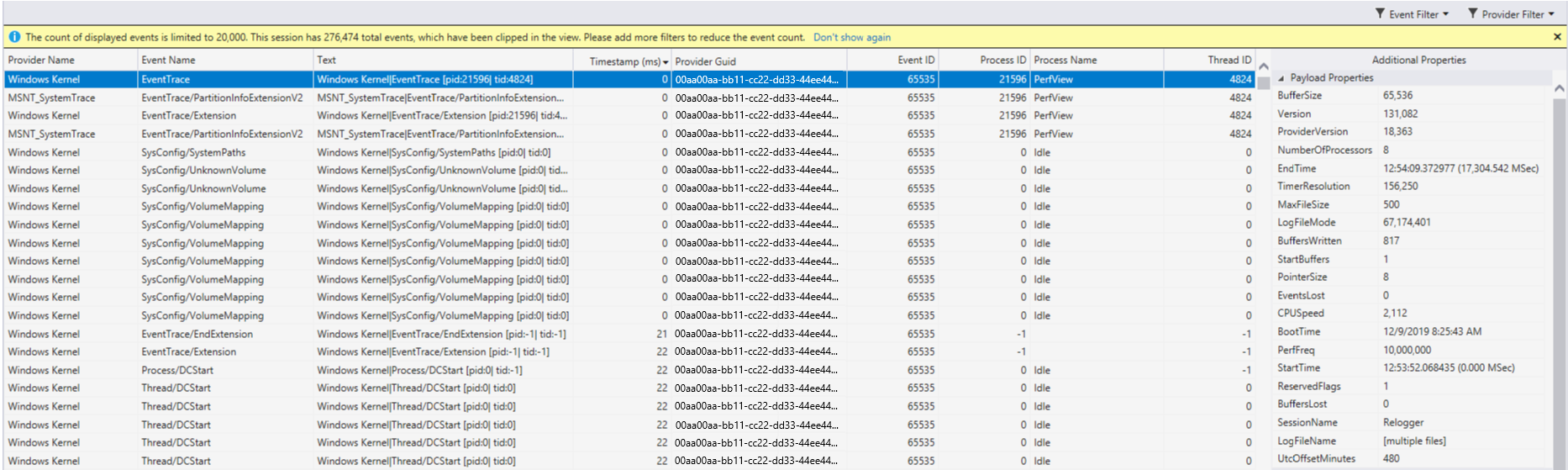 Un seguimiento del visor de eventos Un seguimiento del visor de eventos