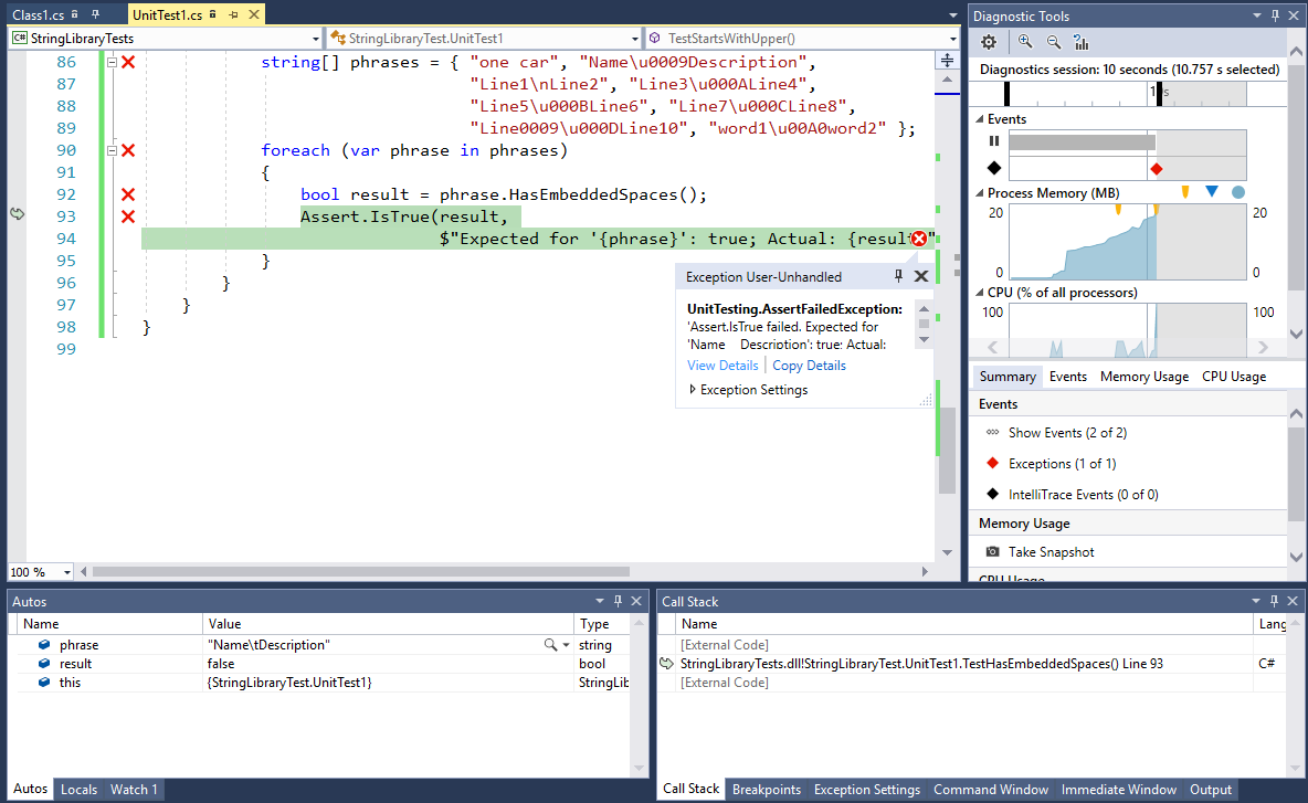 Herramientas de depuración de Visual Studio