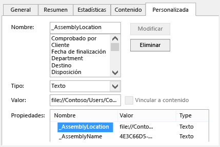 Propiedad AssemblyLocation. Propiedad AssemblyLocation.