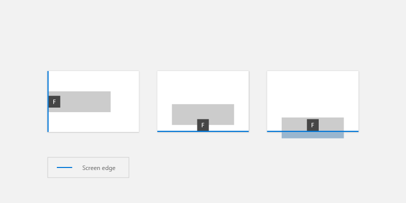 Captura de pantalla de alineación perimetral de la pantalla de keytip