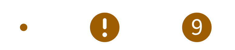 Estilos de InfoBadge de precaución
