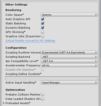 Actualice otras configuraciones.