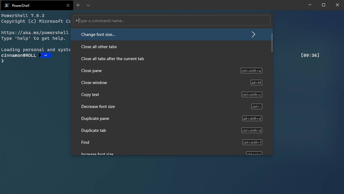 Modo de línea de comandos de Terminal Windows
