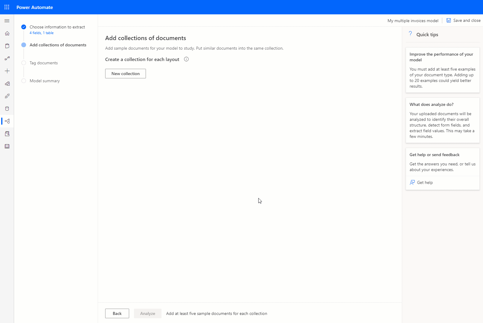 Kollektsioonide loomise animatsioon.