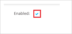 Screenshot that shows the "Enabled" checkbox selected.