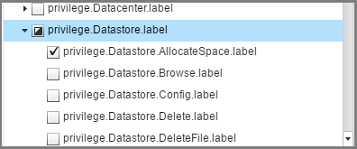 Screenshot shows how to select the parent and child privilege hierarchy.