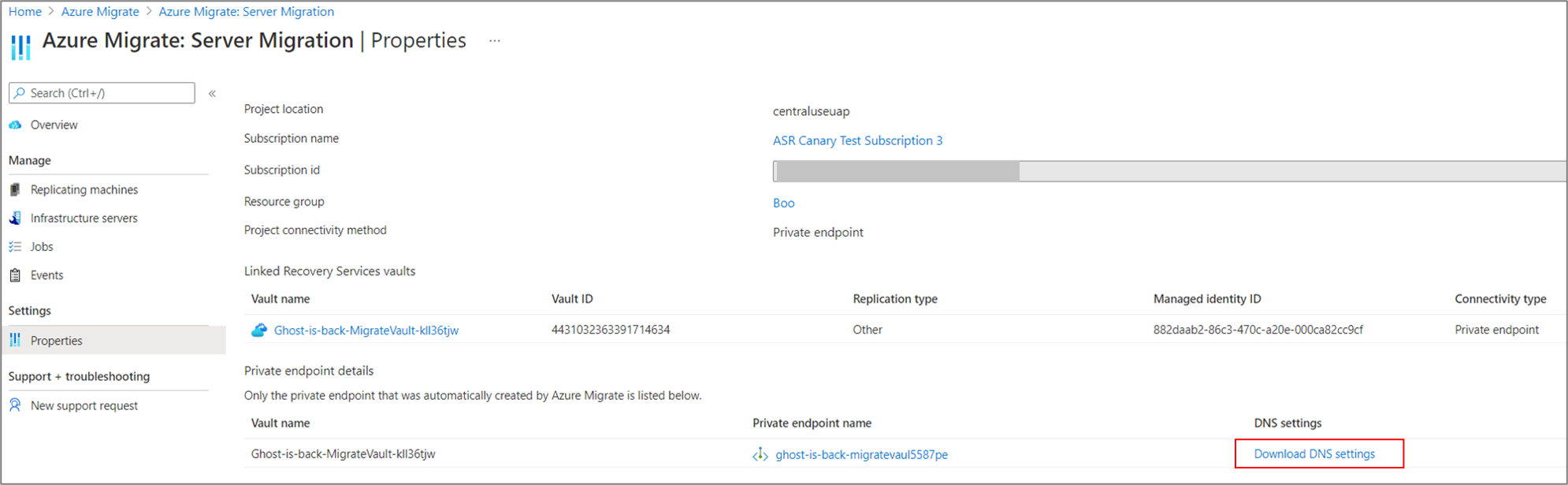 Migration and modernization tool Properties