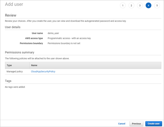 Review user permissions in AWS User permissions in AWS.