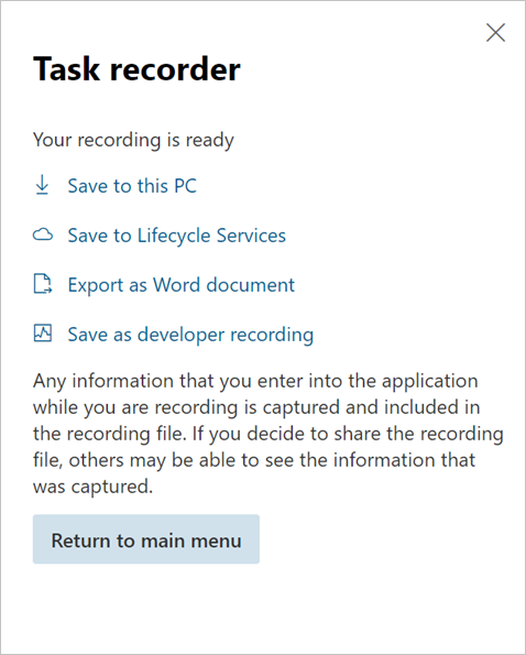 Salvesta teenusesse Lifecycle Services.