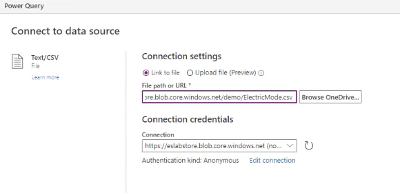 Link oma andmefailile.