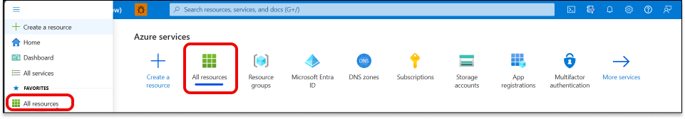 Select all resources in Azure portal