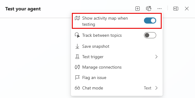 Screenshot of the activity map button, with the option to show it by default.