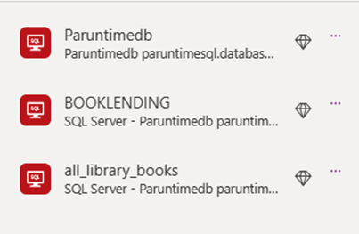 Kuvatõmmis, millel on näha SQL-andmeallikad.