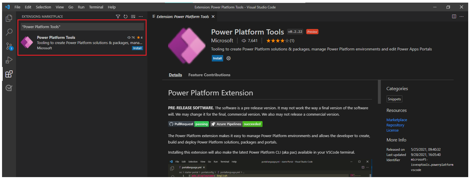 Valige Power Platform Tööriistad.