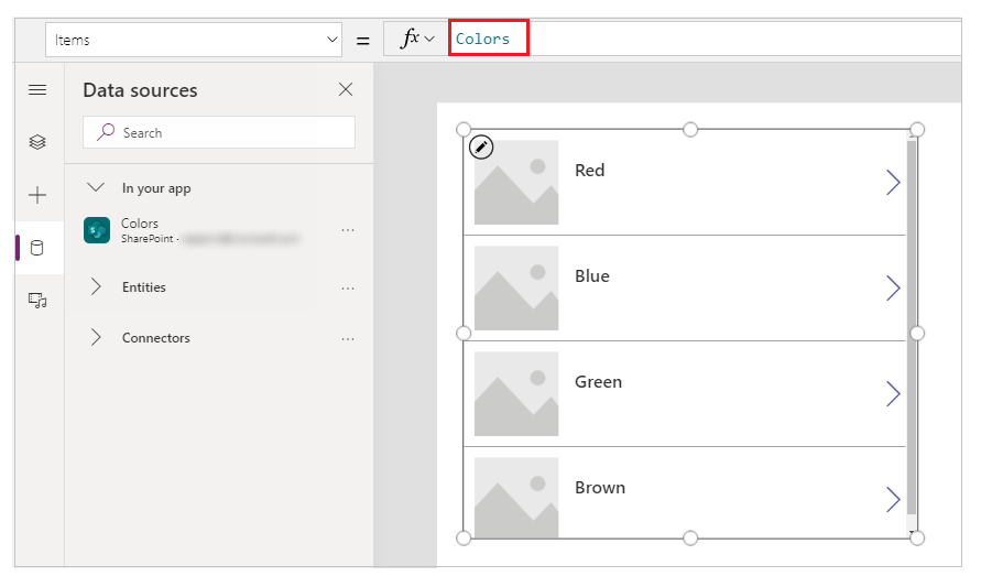 Loendiüksuste kuvamine SharePoint .