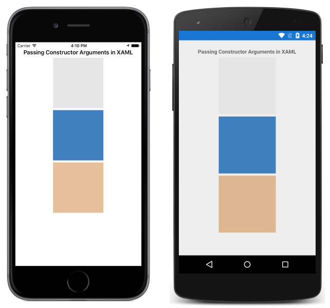 BoxView.Color specified with x:Arguments