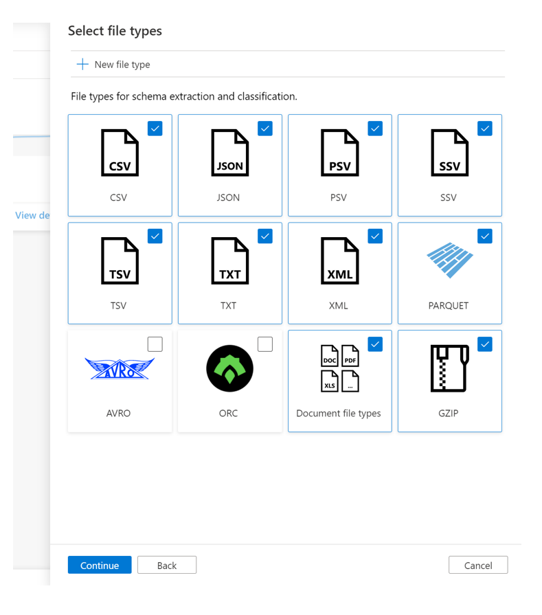 Scan rule set file types