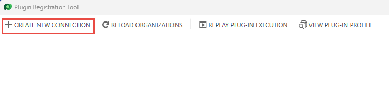 Screenshot of the create new connection button.