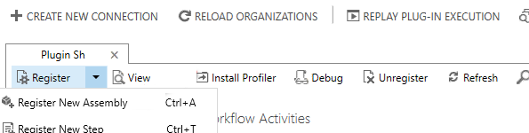Screenshot of register new assembly.