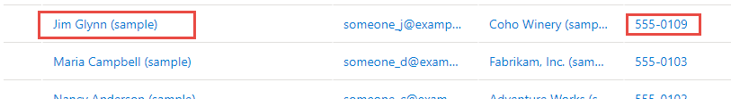 Screenshot of open existing contact.