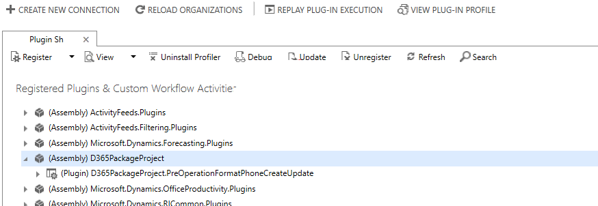 Screenshot of the update button.