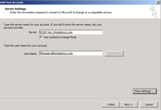 Screenshot that shows Server Settings section.