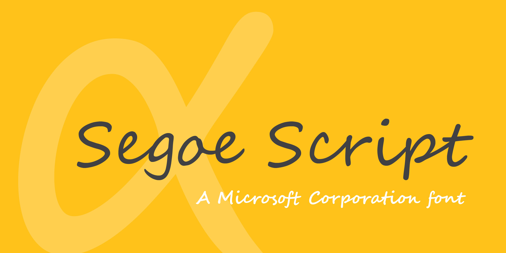 Segoe Script Poster 1