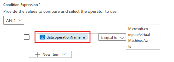 Captura de pantalla que muestra el diseñador de flujo de trabajo con una condición que resuelve los tokens.