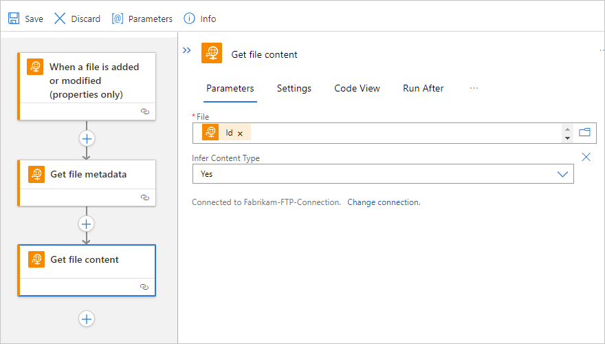Screenshot shows Standard workflow designer,