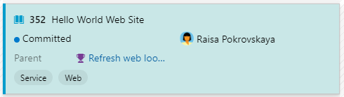 Captura de pantalla de una tarjeta con estilo aplicado.