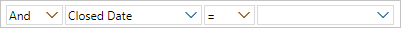 Screenshot que muestra la cláusula Editor de Power Query para buscar elementos cuya fecha cerrada está vacía o null.