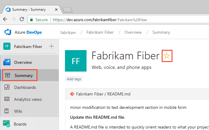 Captura de pantalla que muestra el portal web, el logotipo de Azure DevOps.