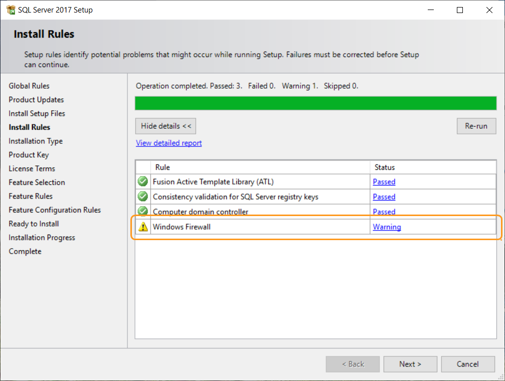 Advertencia del firewall de Windows