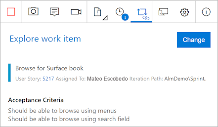 La captura de pantalla muestra la página de trazabilidad con la historia del usuario y los criterios de aceptación del usuario.
