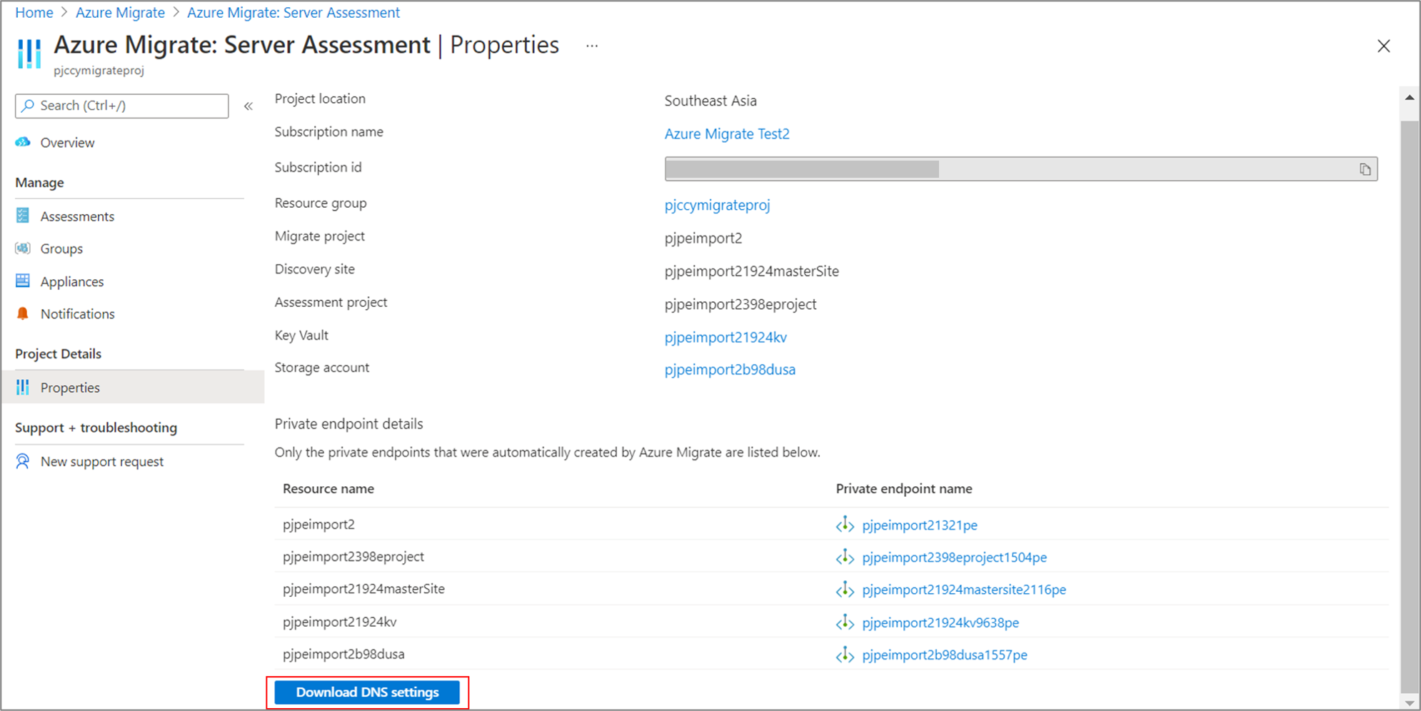 Propiedades de Azure Migrate: Detección y evaluación