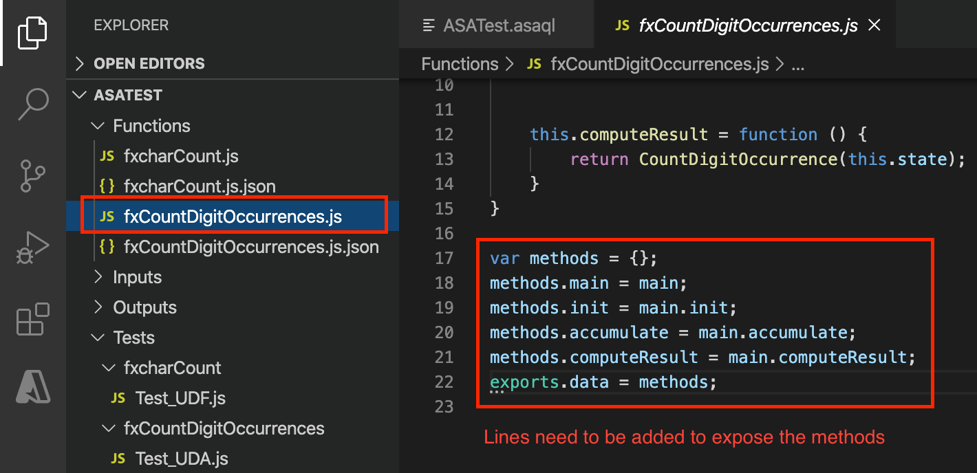 Código agregado al UDA