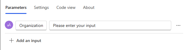 Captura de pantalla del desencadenador de flujo con la entrada de texto 
