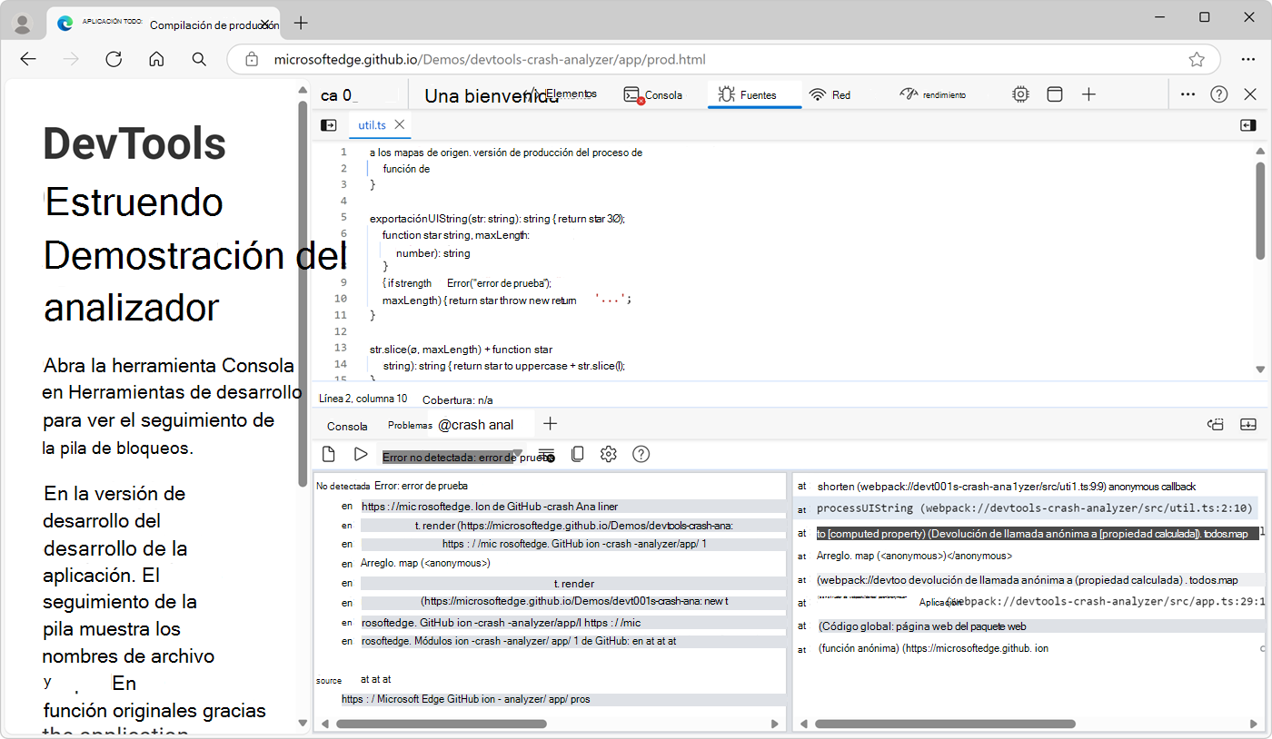 La herramienta Del analizador de bloqueos