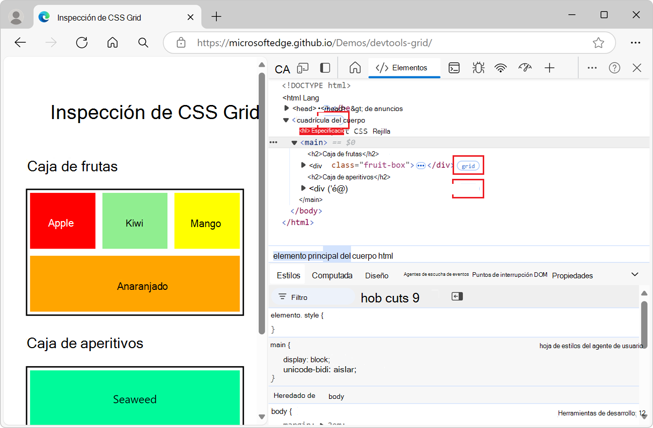 Detectar cuadrícula