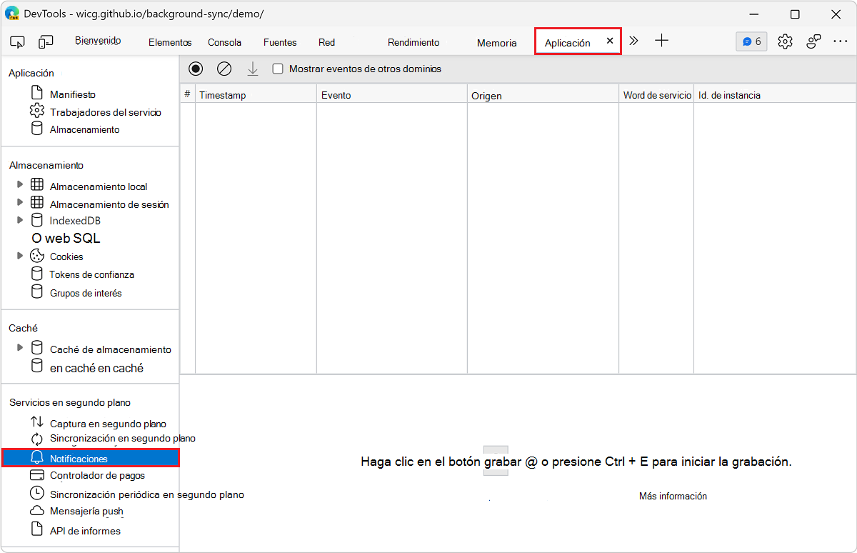 Panel Notificaciones