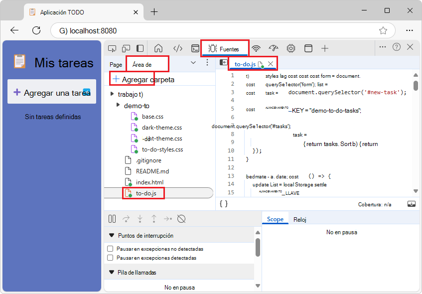 La herramienta Orígenes con un archivo seleccionado
