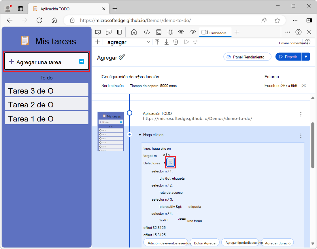 Botón Seleccionar elemento