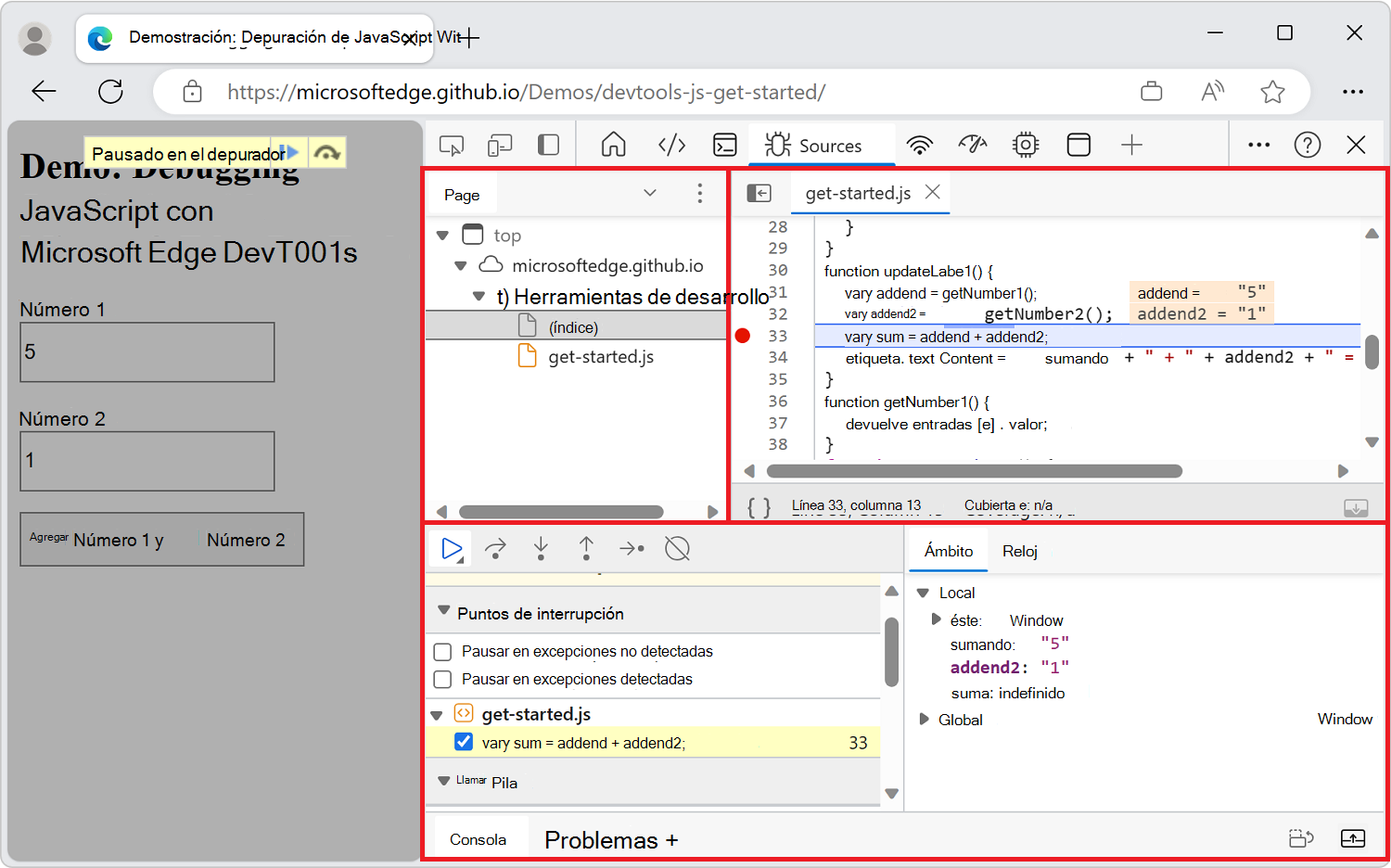 Los paneles de la herramienta Orígenes, en un diseño estrecho