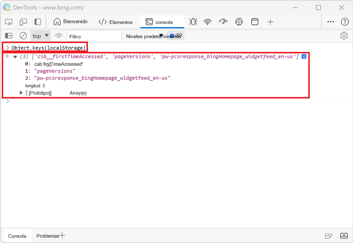 Interacción con localStorage desde la consola